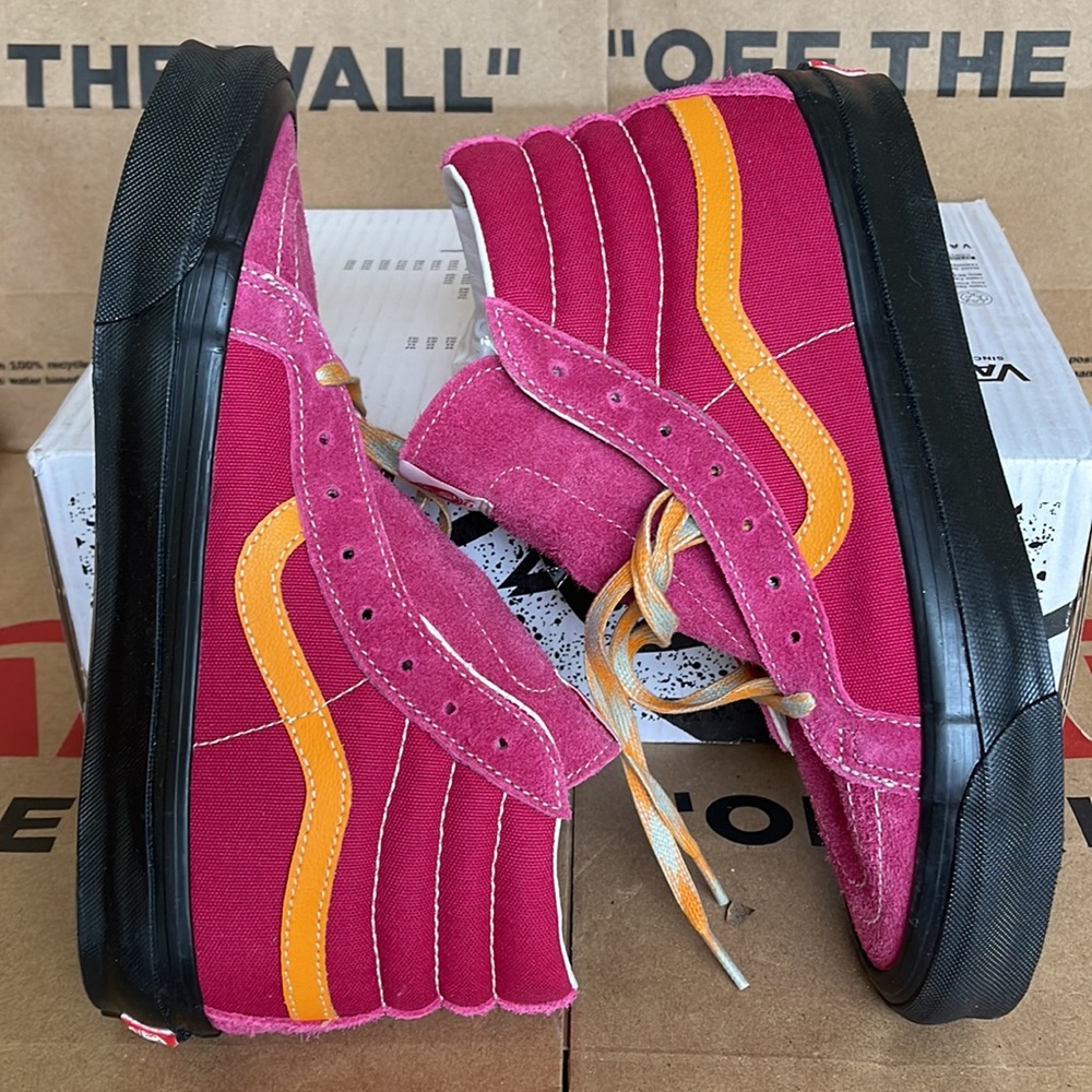 Vans Og Sk8-Hi Lx Heiry Suede Cerise/Apricot WMNS - Picture 12 of 16